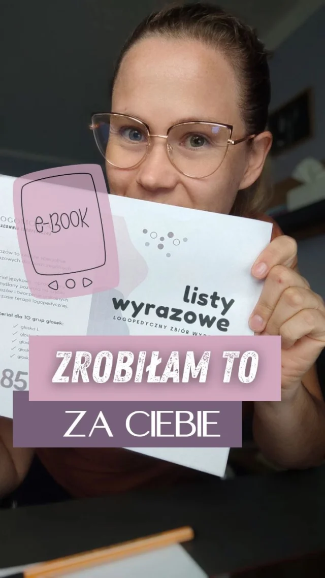 Brakuje ci czasu na przygotowanie do zajęć i ciągle wymyślenie zadań?
Chcesz ćwiczysz w domu, ale nie masz odpowiednich narzędzi?
Nie wiesz jak dobierać materiał wyrazowy do ćwiczonej głoski?

Mam na to rozwiązanie: Listy wyrazowe 💥 

Narzędzie, które skróci czas planowania zajęć o połowę.

CO ZYSKUJESZ?
✅ Gotowe zestawienia wyrazów – oszczędność czasu.
✅ Przemyślana i dopracowana treść – dobór materiału do potrzeb terapii.
✅ Przejrzysta struktura – łatwe wyszukiwanie i porządkowanie.
✅ Uniwersalne zastosowanie – do druku, gier, zabaw, kart pracy.
✅ Opracowane przez logopedę praktyka – gwarancja jakości i merytoryki.

Gotowy e-book z listami wyrazowymi – dla logopedów, nauczycieli i rodziców. Sprawdź już teraz!

Skomentuj tę rolkę słowem LISTY, a wyślę ci więcej informacji 💻

#loogomowa #listywyrazowe #terapia #logopedia #ćwiczenia #wyrazy #speechtherapy [autopromocja]