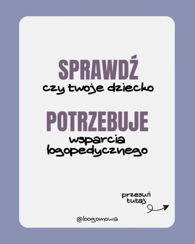 Twoje dziecko potrzebuje specjalisty?

Jeśli choć na jedno z tych pytań odpowiesz TAK prawdopodobnie czeka was wizyta u specjalisty.

📣 Te sygnały mogą też wskazywać, że warto włączyć ćwiczenia logopedyczne już teraz.

Przewiń do końca i zobacz co jeszcze możesz zrobić 👉

#loogomowa #loogobox #ćwiczenia #terapia #logopedia #premiera #speechtherapy #mio